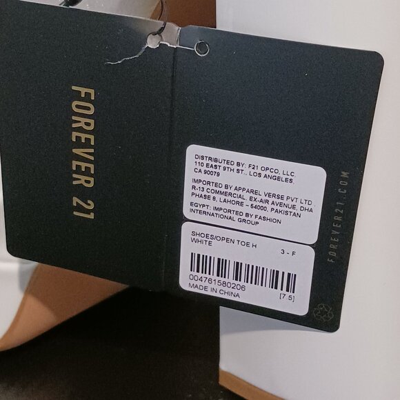 NEW Forever 21 Clear-Vamp Stacked Platform Heels in White/Ivory, 7.5 Sandals - Picture 12 of 12